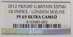 2012 London Olympics Piefaux 5 Pound Silver Coin Ngc Pf69Uc