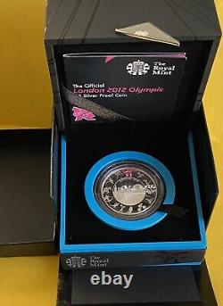 2012 Official London Olympic £5 Silver Proof Coin Boxed with COA Royal Mint