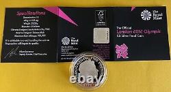 2012 Official London Olympic £5 Silver Proof Coin Boxed with COA Royal Mint