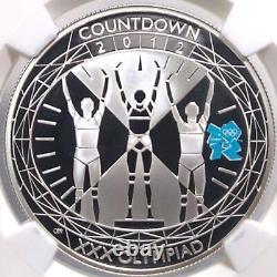 2012 Olympics Countdown 5 Pound Silver Coin Fp70 Uc