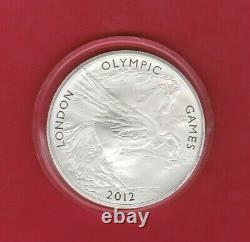 2012 Pegasus £10 Olympic Games Silver 5 Ounce Coin Issued By The Royal Mint