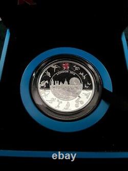 2012 Royal Mint UK Silver Proof Piedfort London Olympics £5 coin