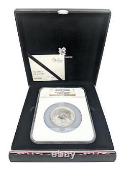 2012 Silver Proof 5oz £10 Coin London Olympics Pegasus Case G Britain NGC PF70