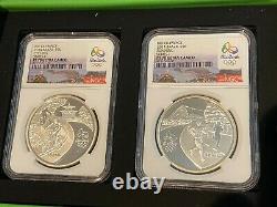 2014 Rio Brazil Olympic 5 Coin Gold Silver Proof Coin Set NGC PF 70 ULTRA CAMEO