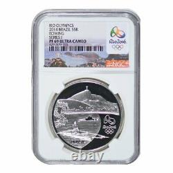 2014 Rio Brazil Olympic 5 Coin Gold and Silver Proof Coin Set NGC PF69