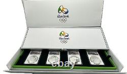 2015 Brazil Silver 5 Reais (S5R) Coins Rio Olympics 4 Coin Set Series II (2)