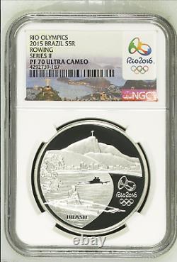 2015 Brazil Silver 5 Reais (S5R) Coins Rio Olympics 4 Coin Set Series II (2)