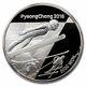 2018 1/2 Oz Silver Pyeongchang Winter Olympic Nordic Combined Prf Sku#279194