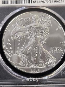 2018 MS70 PCGS 1 oz American Silver Eagle Olympic Rings. 999 set 5 Coins