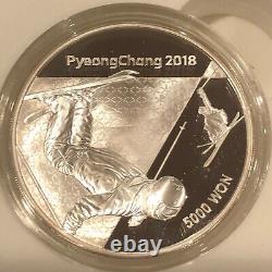 2018 Peyongchang 5000 Ywan Silver Coin Winter Olympics Set 2 7 Coins #76m