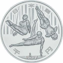 2020 Olympic Tokyo 1000 Yen Silver Gymnastics Proof Coin Limited Made in Japan