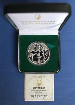 2020 Ukraine Silver Proof 10 Hryvnias coin Tokyo Olympics in Case with COA