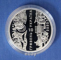 2020 Ukraine Silver Proof 10 Hryvnias coin Tokyo Olympics in Case with COA