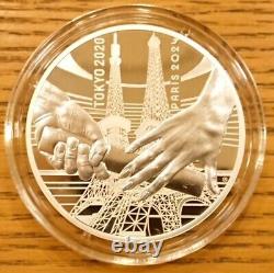 2021 France Tokyo-Paris Olympic Handover Commemoration 10 Fine Silver Coin