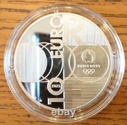 2021 France Tokyo-Paris Olympic Handover Commemoration 10 Fine Silver Coin