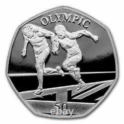 2021 Gibraltar Silver Proof 50p Summer Olympics 5-Coin Set SKU#235989