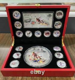 2022 Beijing Winter Olympic Commemorative Banknote Emblem Coins Set new hot