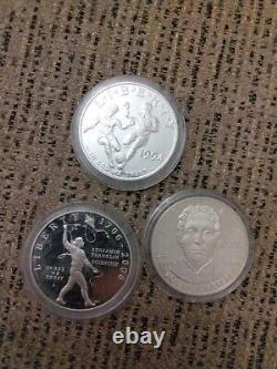 3 Commemorative Uncirculated Silver Dollar's