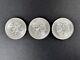 3 X 1968 Mexico Xix Olympic Games Aztec Ball Player 25 Pesos Silver Coins