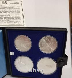 3468-71 1976 Canada Olympic Series VII Silver Coin Set Two Each $5 & $10 Coins