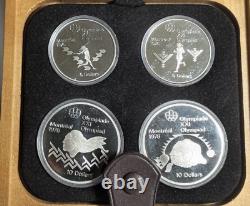 (3602) 1975 Canada Olympic Series IV Prf Silver Coin Set (2) Each $5 & $10 Coins