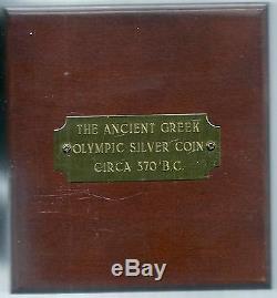 370 B. C. Ancient Greek Silver Olympic Stater Coin in Presentation Box
