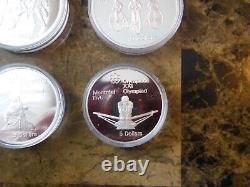 4- 1976 Canada Olympic Sterling Silver coins 4.2 oz of pure silver 2-$10, 2 $5