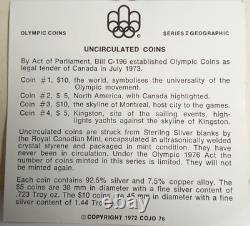 (#4087) 1973 Canada Olympic Series I Silver Coin Set (2) Each $5 & $10 Coins