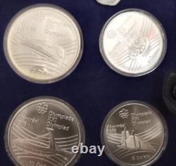 4088 1976 Canada Olympic Series VII Silver Coin Set Two Each $5 & $10 Coins