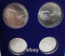 4088 1976 Canada Olympic Series VII Silver Coin Set Two Each $5 & $10 Coins
