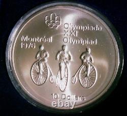 (#4089) 1973 Canada Olympic Series III Silver Coin Set (2) Each $5 & $10 Coins