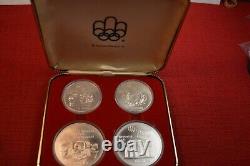 (#4090) 1974 Canada Olympic Series II Silver Coin Set (2) Each $5 & $10 Coins