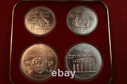 (#4090) 1974 Canada Olympic Series II Silver Coin Set (2) Each $5 & $10 Coins