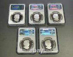 5 Coin Set 2009 Canada. 999 Silver $25 Vancouver Olympics PF69 Ultra Cameo
