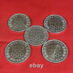 5 Pieces 1964 Tokyo Olympics 1000 Yen Silver Coin