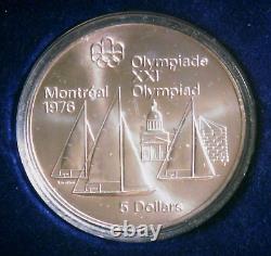 (5371-5374) 1973 Canada Olympic Series I Silver Coin Set (2) Each $5 & $10 Coins
