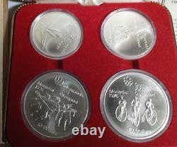 (5645-48) 1974 Canada Olympic Series III Silver Coin Set (2) Each $5 & $10 Coins