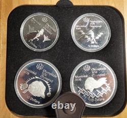 (5812) 1975 Canada Olympic Series IV Prf Silver Coin Set (2) Each $5 & $10 Coins