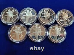 (7) 1995-p Proof Olympics Gymnastics Commemorative Silver Dollar $1 Coins