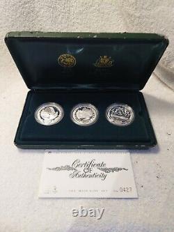 AUSTRALIA 2000 3 coins $5 Sydney Olympic 999 silver coin collection