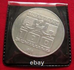 AUSTRIA 1976 Innsbruck WINTER Olympic Games 100 Schilling SILVER COIN Pristine