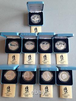 Albertville 1992 Winter Olympics 9 Coin Set with COA's FREE SHIPPING