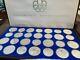 Amazing 1976 Canadian Montreal Olympic Games 28 Silver Coin Set -original Box