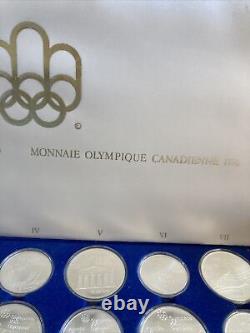 Amazing 1976 Canadian Montreal Olympic Games 28 Silver Coin Set -Original Box
