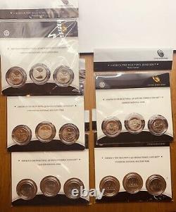 America The Beautiful Quarters Three Coin Set. Lot of 23. 2010 2014