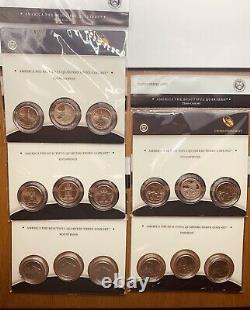 America The Beautiful Quarters Three Coin Set. Lot of 23. 2010 2014