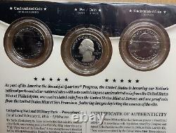 America The Beautiful Quarters Three Coin Set. Lot of 23. 2010 2014