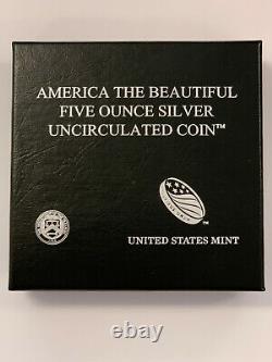 America the Beautiful Five Ounce Silver Uncirculated Coin-Olympic Nat'l Park