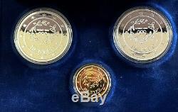 Athens 2004 Olympics 3 Gold-silver Proof Coin Set Collection With Certification