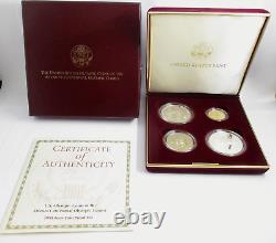 Atlanta Centennial Olympic Commemorative Proof Coin Set With Box and COA